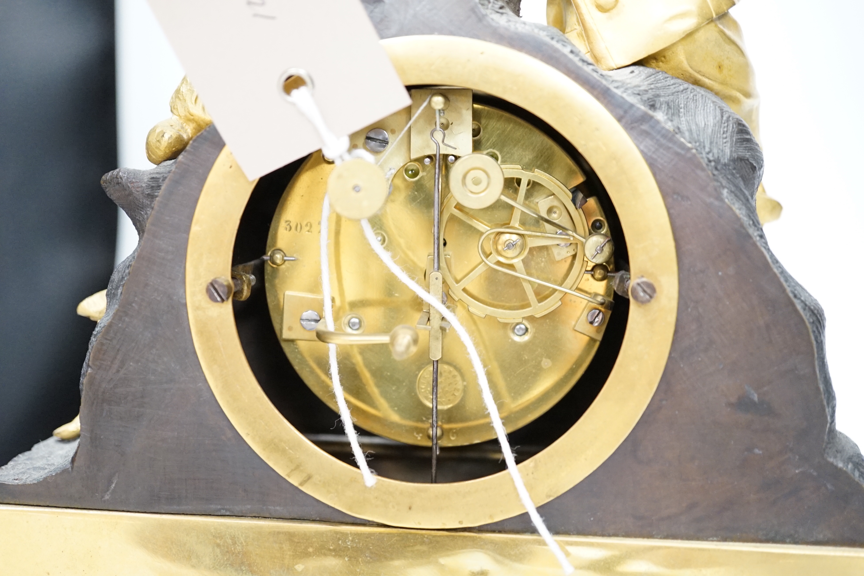 A 19th century French ormolu mantel clock with Marti movement, 31cm high